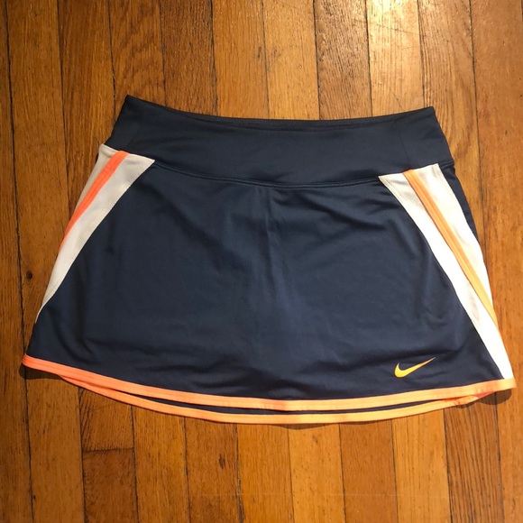 Nike Pants - Blue/grey Tennis Skort with Orange Outline